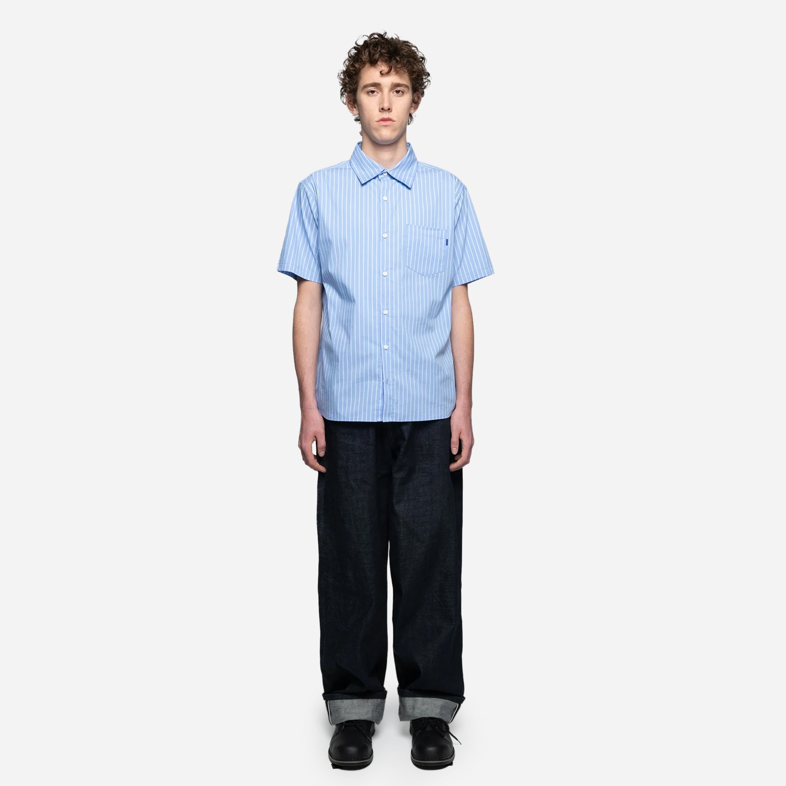 Striped Poplin SS Shirt SS2693SCSPSSS BLU