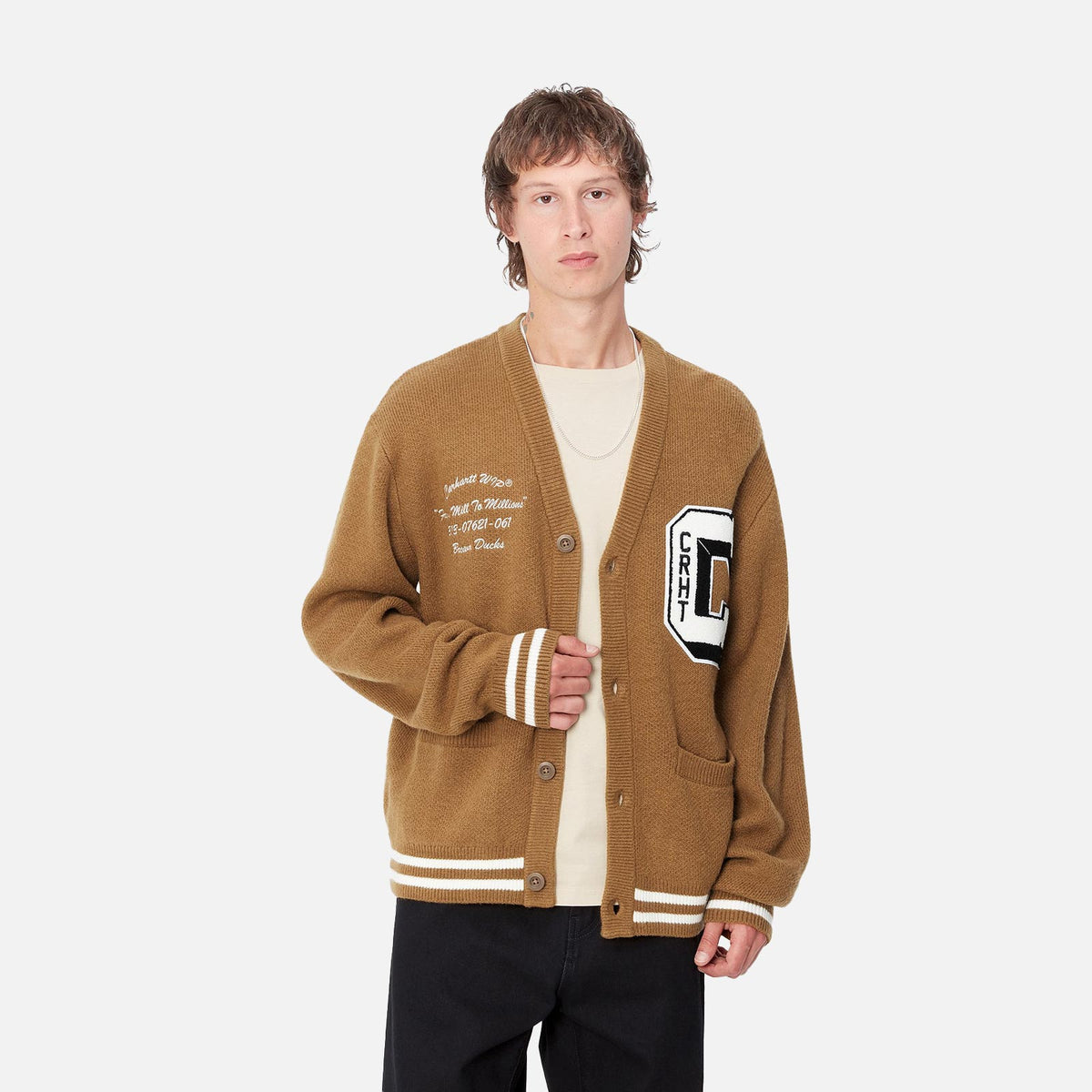 CARHARTT WIP Cardigan „Braune Enten“ I033862.1X4.XX - S