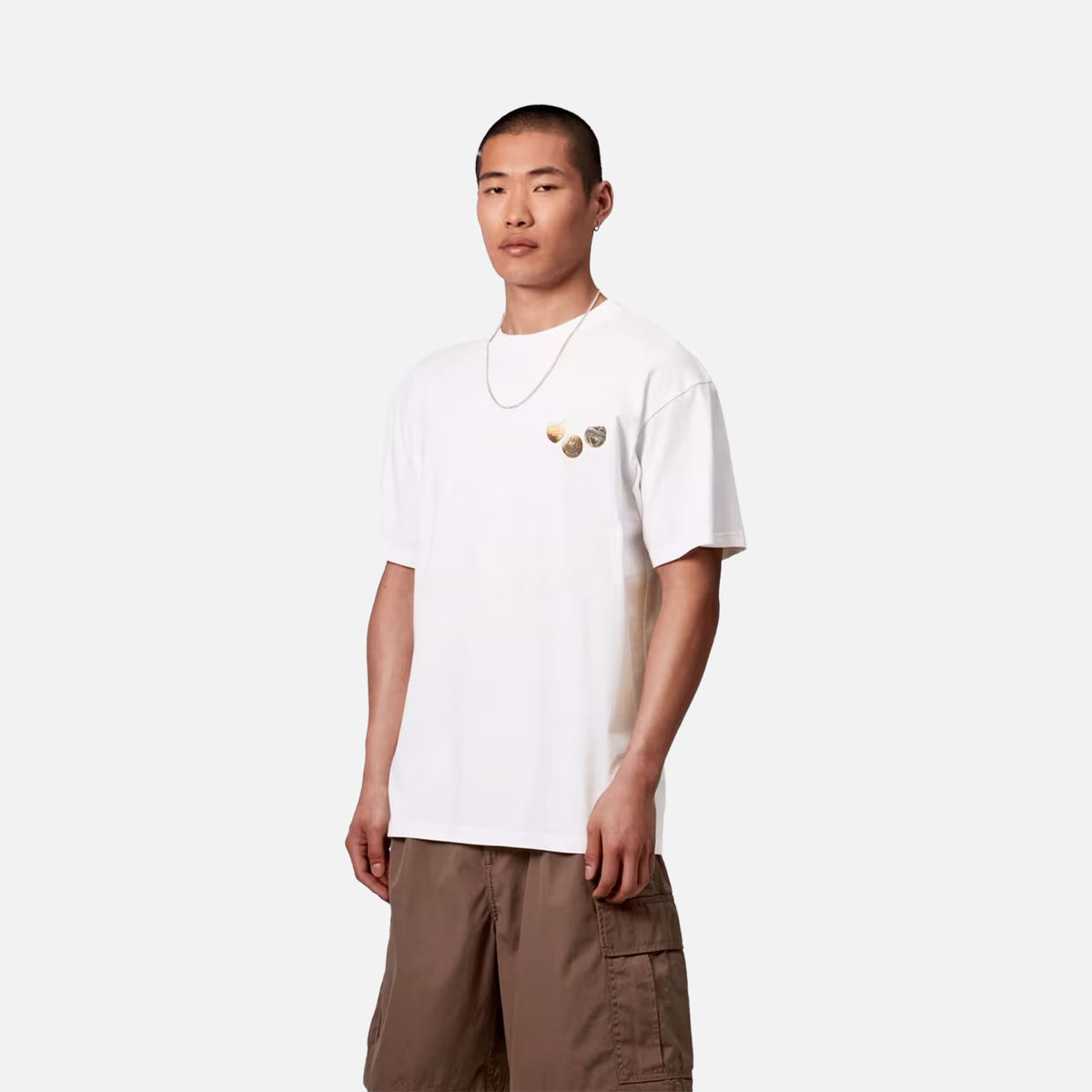 CARHARTT WIP Kurzarm-T-Shirt mit Knöpfen I034658.02.XX - L