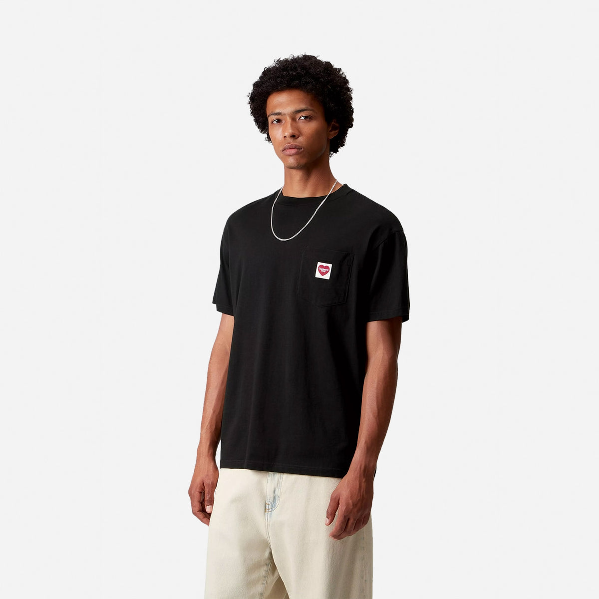 CARHARTT WIP Kurzarm-T-Shirt mit Herzchen-Tasche I032128.1V2.XX - S