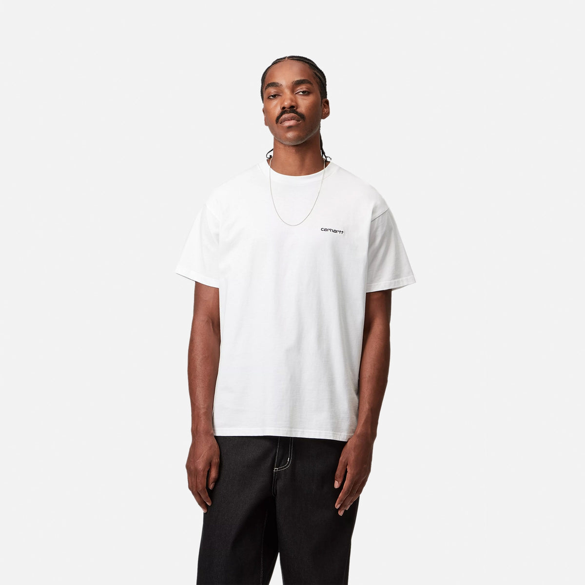 CARHARTT WIP Kurzarm-T-Shirt mit Schriftzug und Stickerei I030435.00A.XX - M