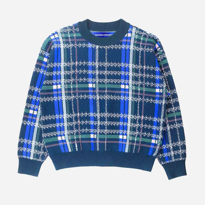 Tartan Knit Sweater FW93SCTKS BLU