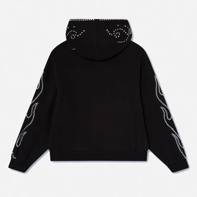 Rhinestones Hoodie NES26RH BLK