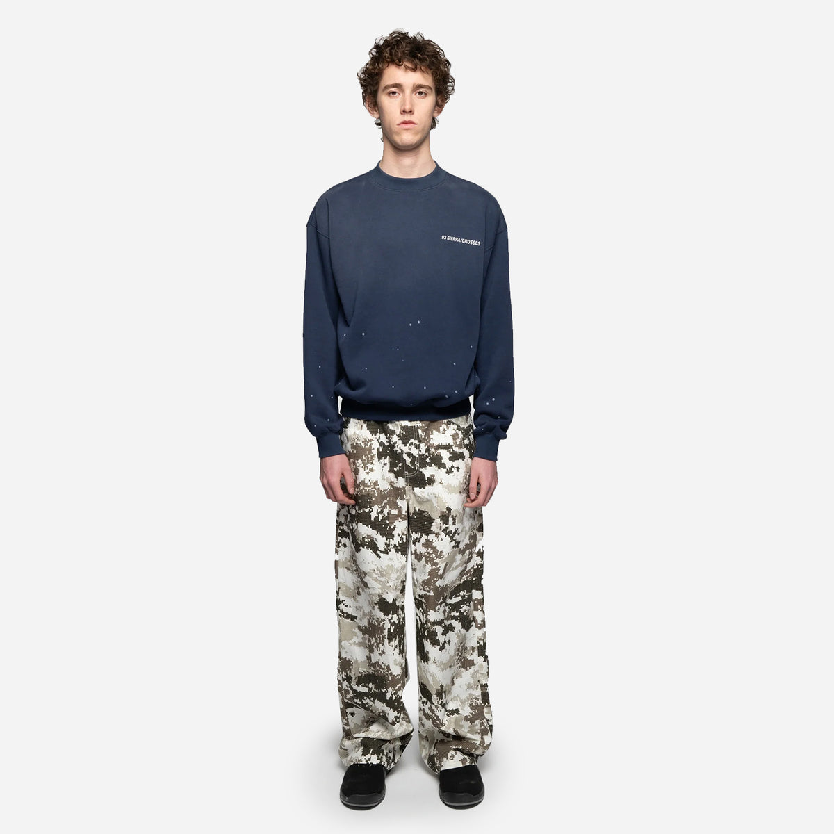 93 Sierra Crosses Office Faded Crewneck SS2693SOFC-Blu - S