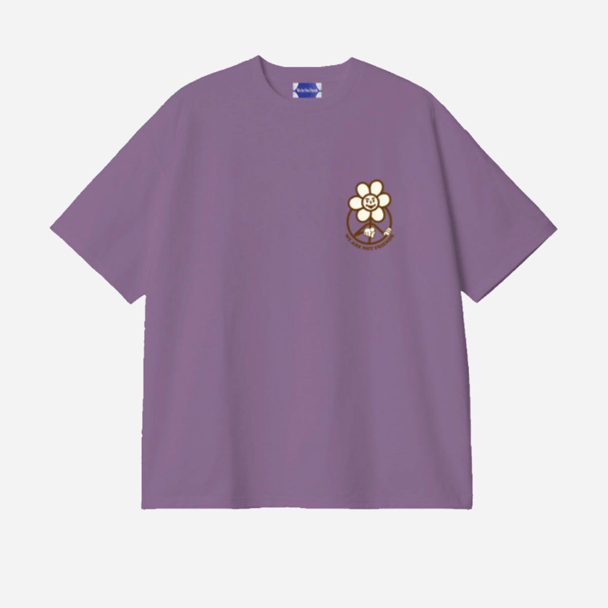 We Are Not Friends Boxy Daisy Purple T-shirt WANF-WI2601